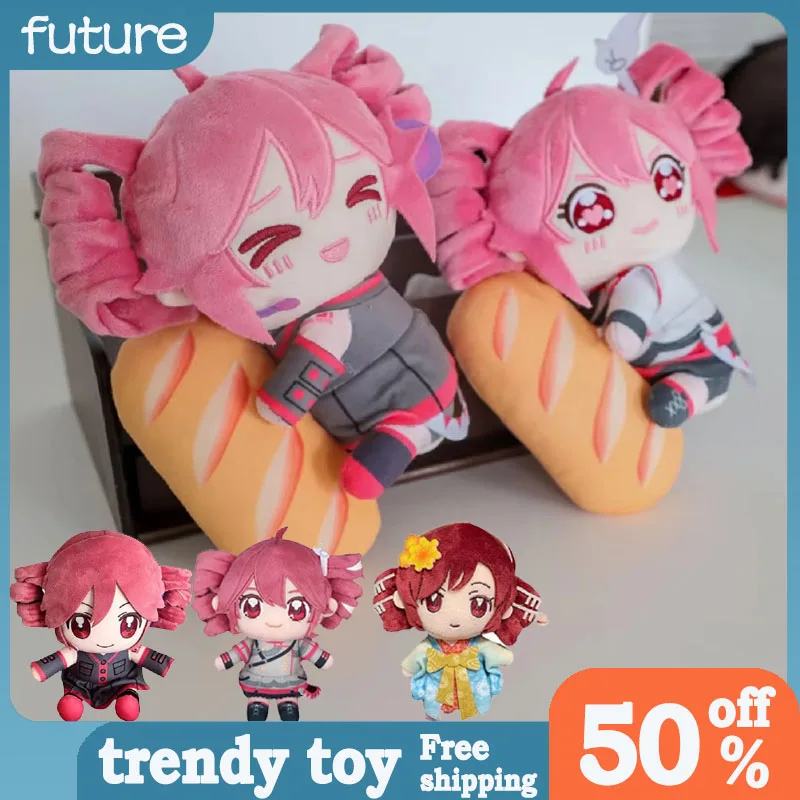 

Kasane Teto с багетом, плюшевая игрушка, мягкая кукла, плюшевая фигурка, аниме, Коллекционная модель, украшение комнаты, праздничные подарки, игрушки