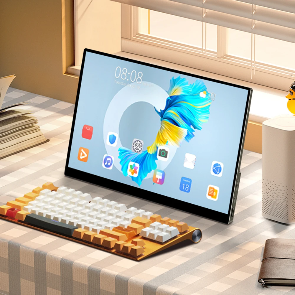 

16 Inch Touch Screen Portable Monitor IPS FHD 1920*1080P HDR Laptop Screen USB C HDMI-Compatible Gaming Display for Mini Laptop
