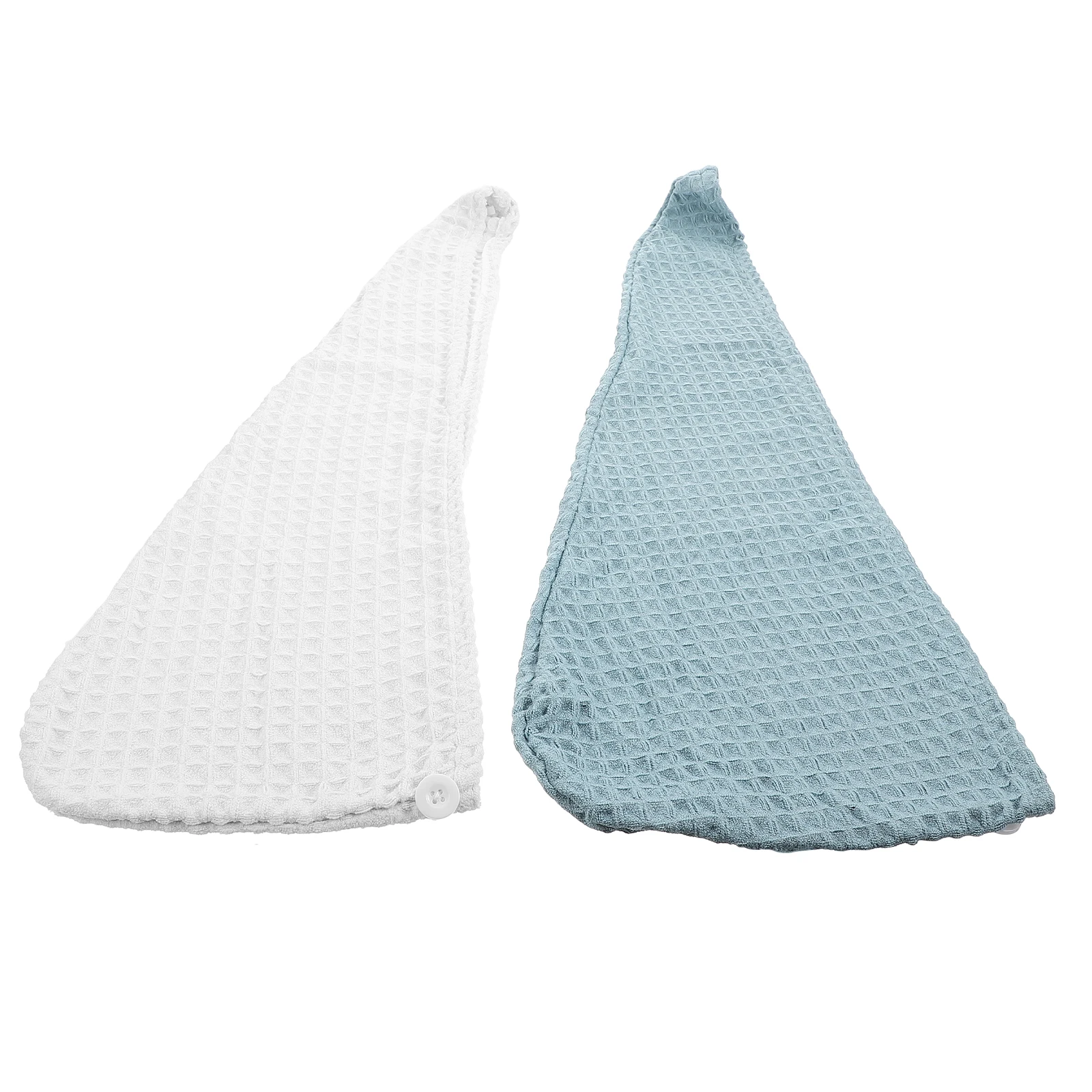 

2 Pcs Hair Bonnet Dry Cap Hair-drying Towel Towels Wrap Absorb Water Caps Women's