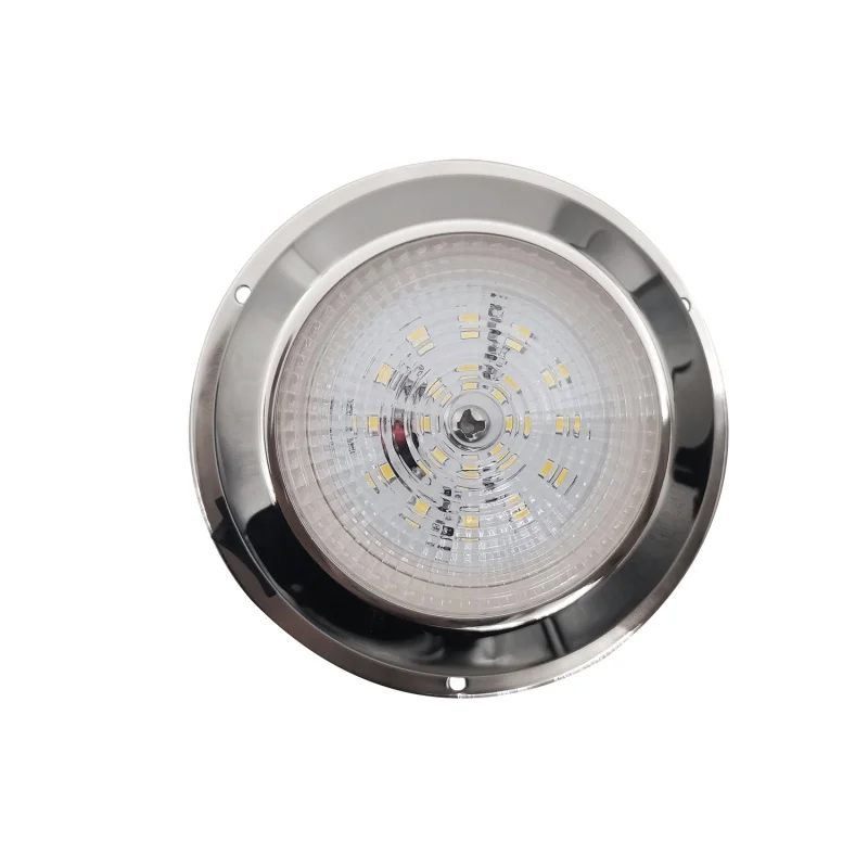 

ISURE MARINE 3-inch LED Stainless Steel Cabin Light Ceiling Light Button Circular Light Yacht Marine Accessories