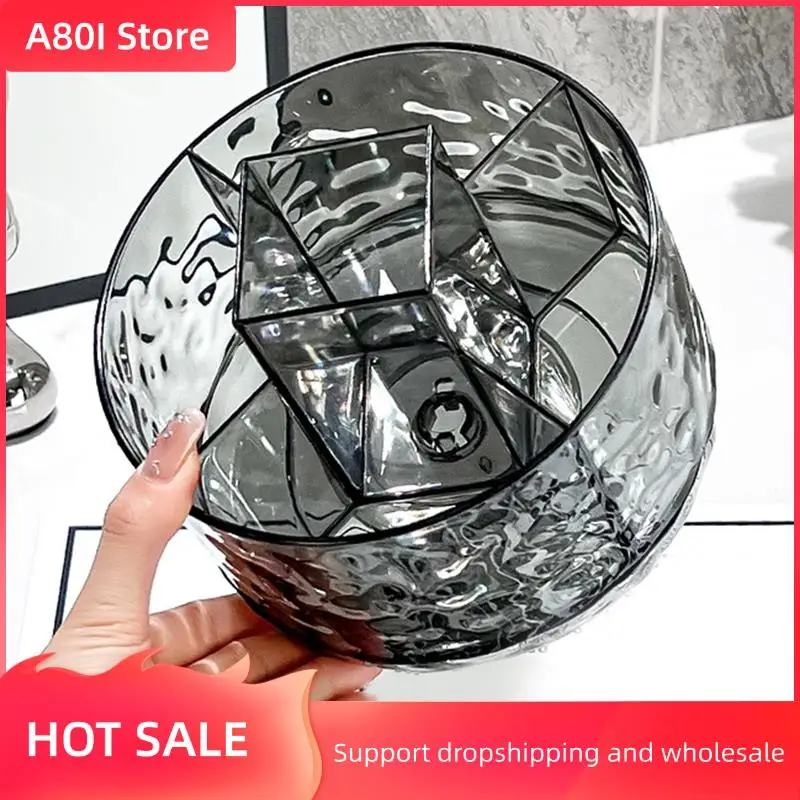 

A80I Makeup Brush Holder Organizer, 360° Rotating Makeup Brush Organizer, 5 Slot Make Up Brushes Cup For Cosmetics Durable A