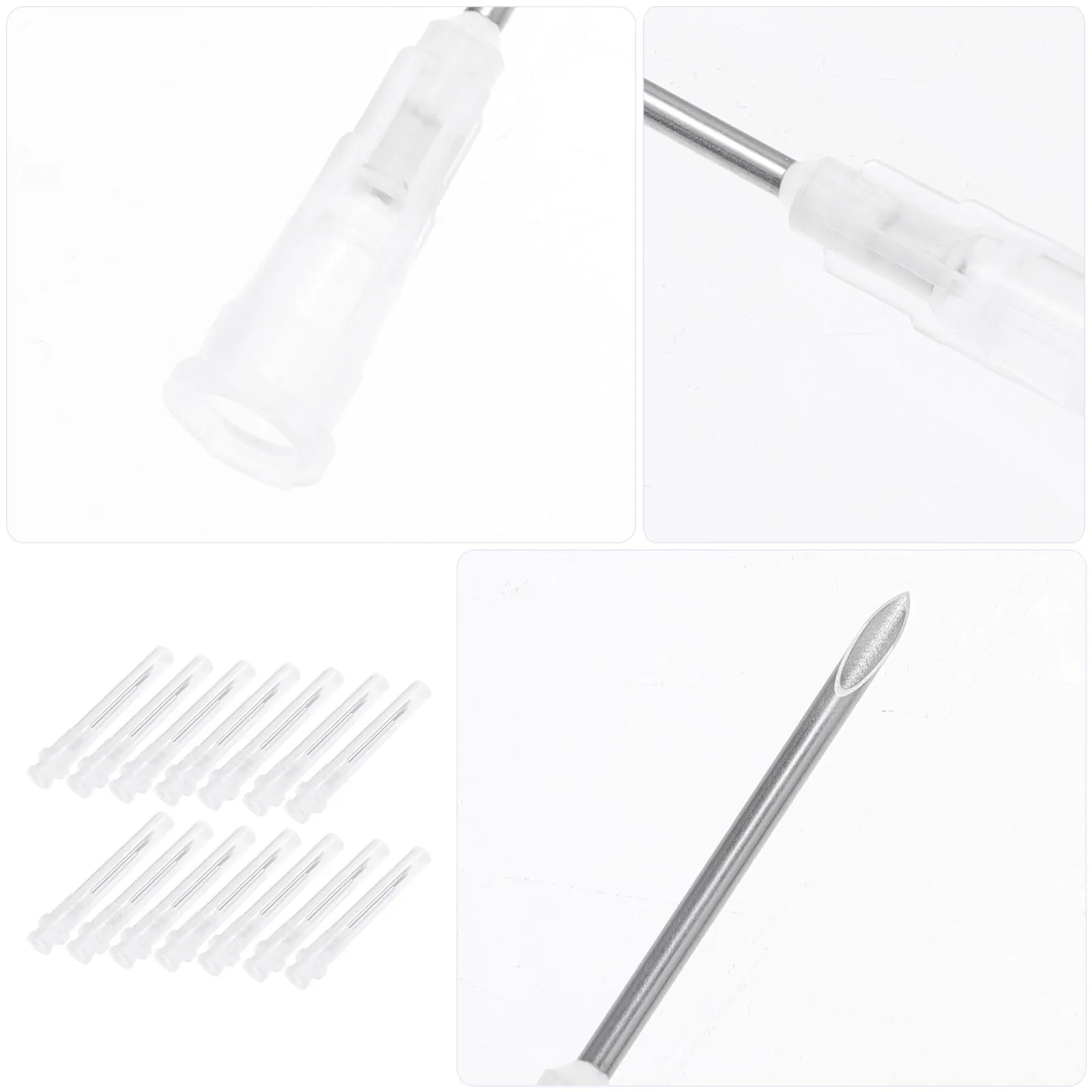 

100 Pcs Dispensing Tool Accessories Syringe Needle Tips The Connector Metal Stainless Steel Needles Industrial Liquid for Glue