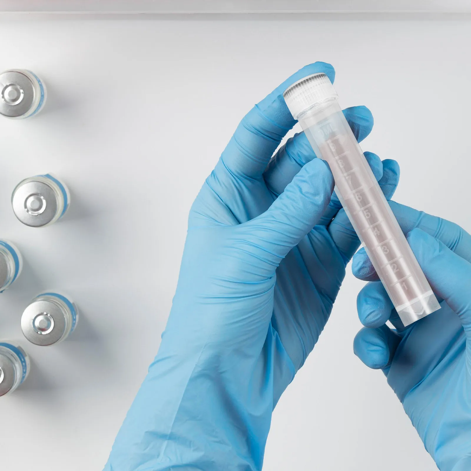 

10Pcs 10Ml Plastic Cryovial Tubes Freezing Tubes Screw Cap Ideal for Biobanking Cell Culture Sample Preservation and
