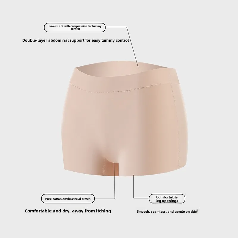 Bla Ice Silk Sl المرأة Se السراويل الصيف لا هيمينغ Boting بنطلون مكافحة الضوء المشي ملابس داخلية مريحة