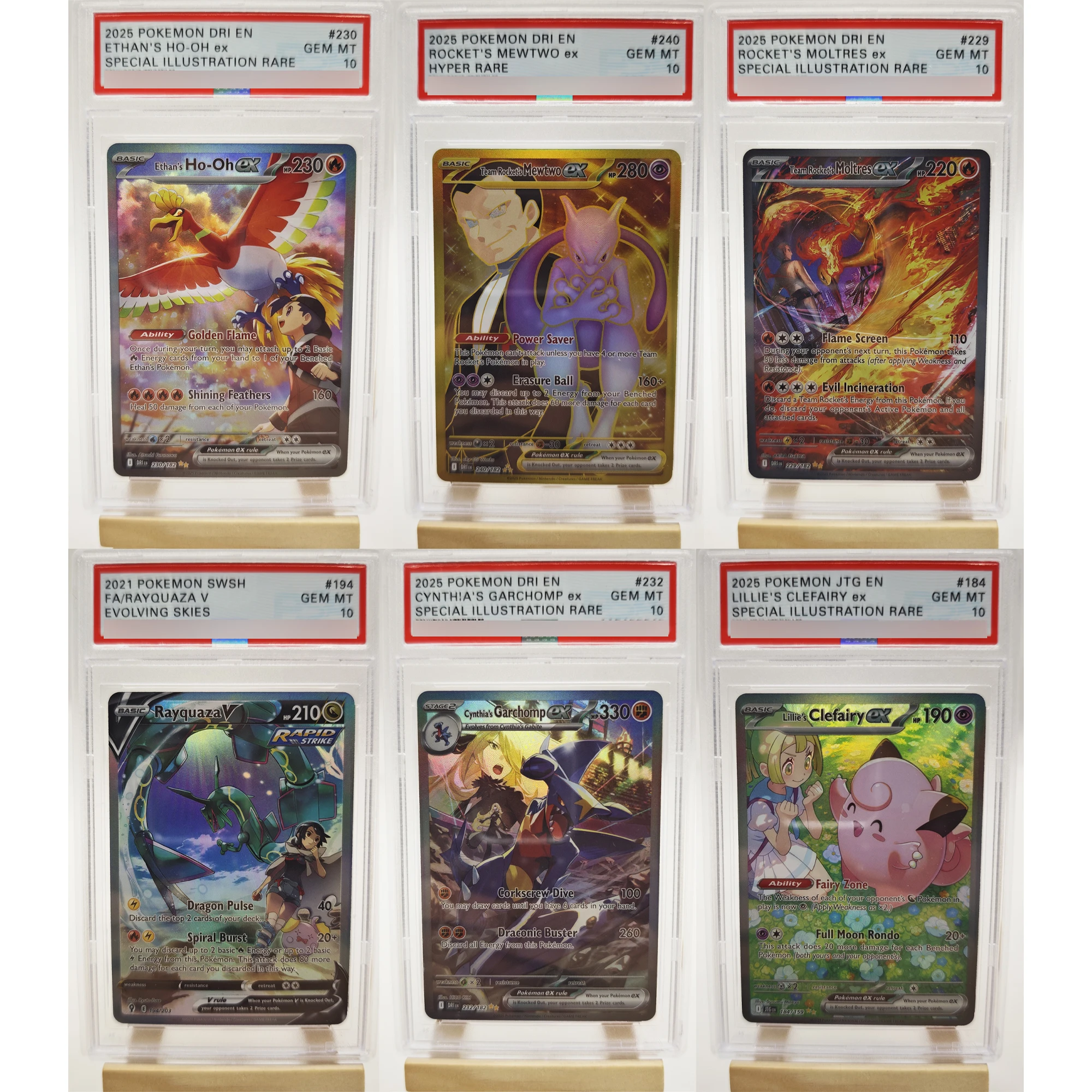 

Коллекционная карта PTCG DIY: Английская версия Ho-Oh, Rayquaza, Moltres, Dragonite (копия), классическая аниме-карта, подарок, игрушка