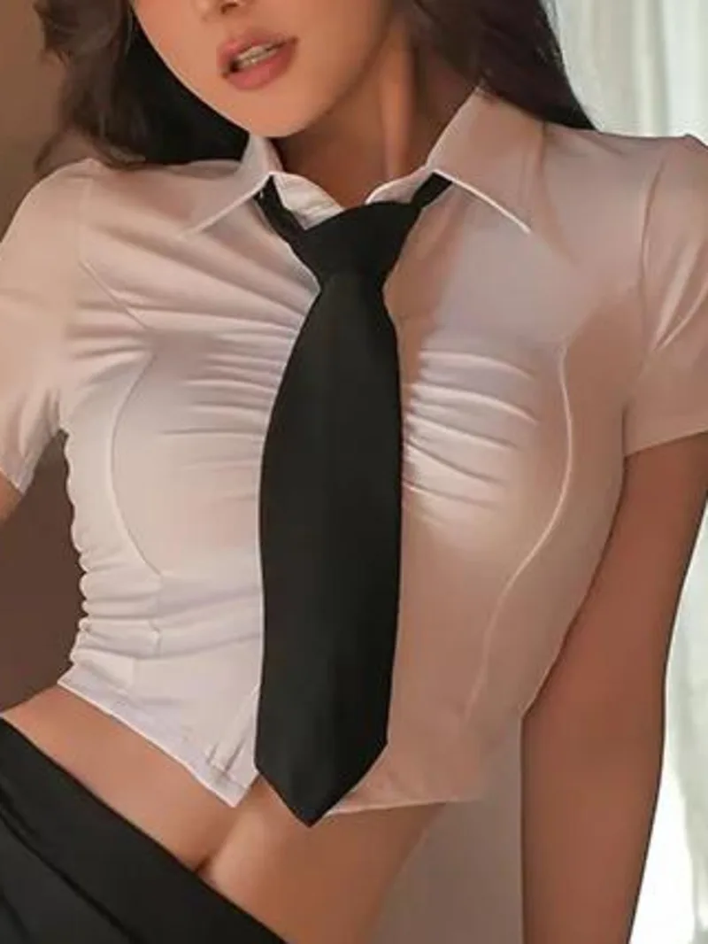 반팔 타이트 핏 탑 랩 힙 스커트 세트, 여성 JK 유 - Summer Clothing Wraps 리뷰 및 가격