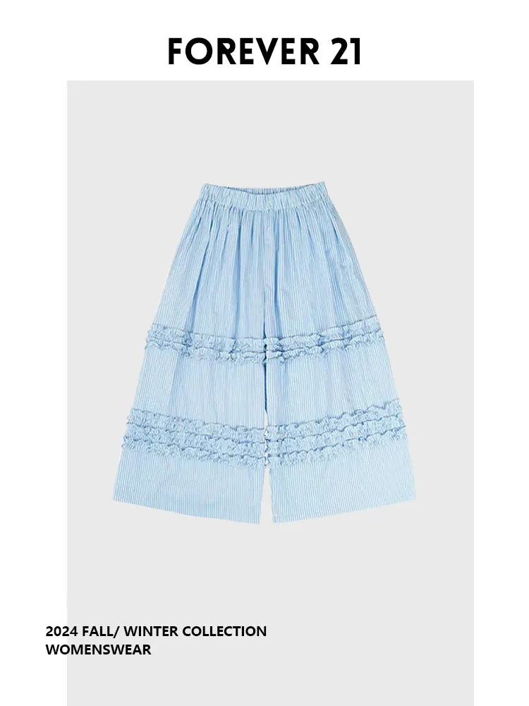 

Брюки с уникальным дизайном и кружевной отделкой, широкие штанины, Forever 2, Лето 2025, специальная малая серия, женские брюки больших размеров