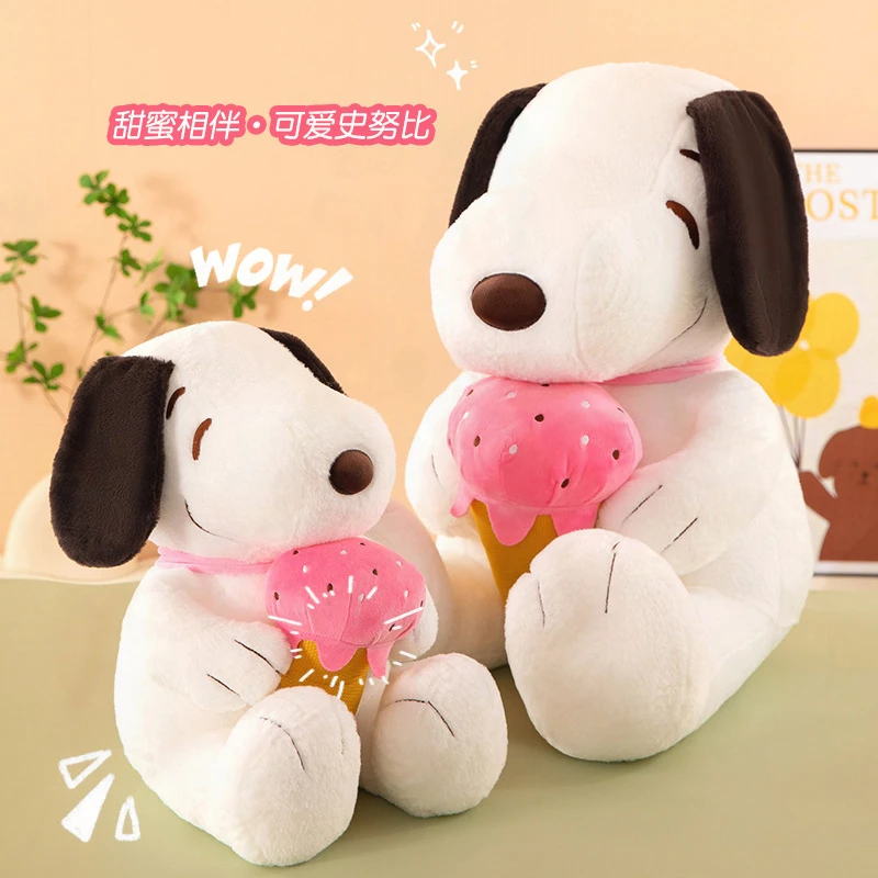 Kawaii Plüsch Puppe Snoopy Sitzendes Cartoon Spielzeug für Kinder Geburtstagsgeschenk Niedliches Kissen Pal für Kinderliebhaber Geschenk