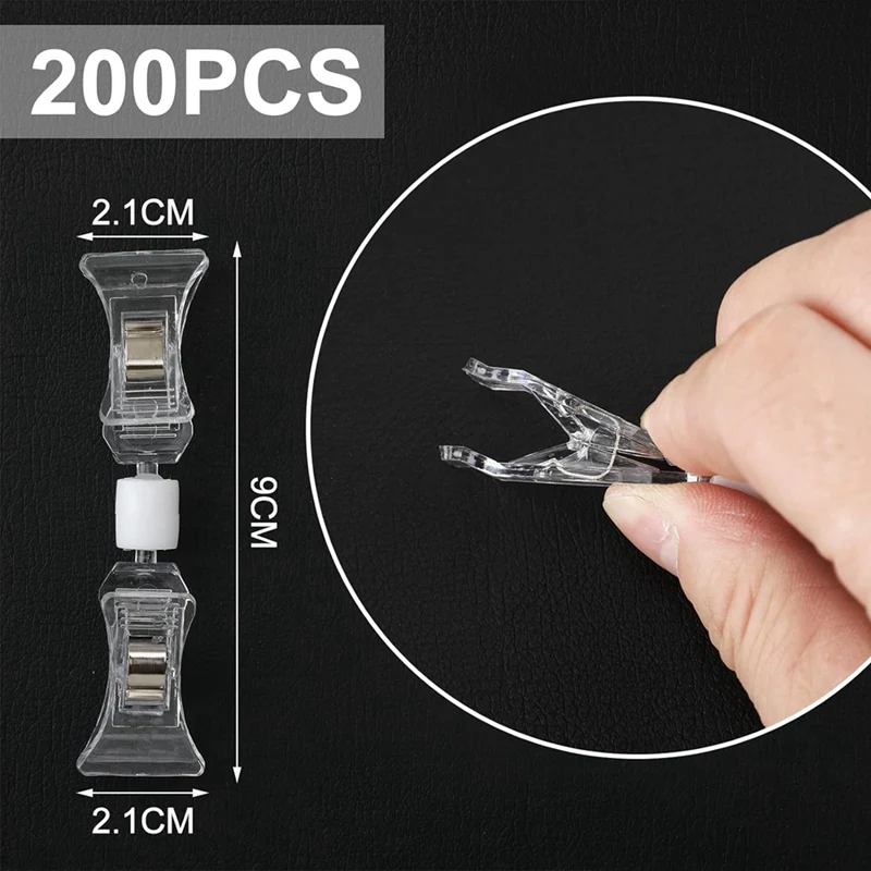 100 Pcs Double Sided Logo Clip Logo Display Mini Clip Logo Holder For Label Clothing Business Card Retail Easy To Use