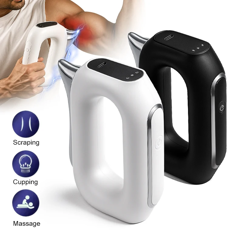 Raspador de Fascia eléctrico, masajeador EMS, Micro compresión actual, vibración muscular, relajación, levantamiento corporal, cuchillo de masaje para raspar