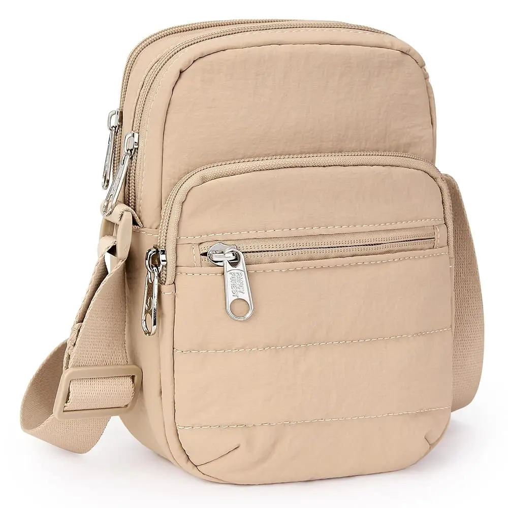 

Сумка-кроссбоди для женщин, сумка для телефона на молнии с RFID-защитой, стеганая сумка через плечо, дорожная сумка-слинг