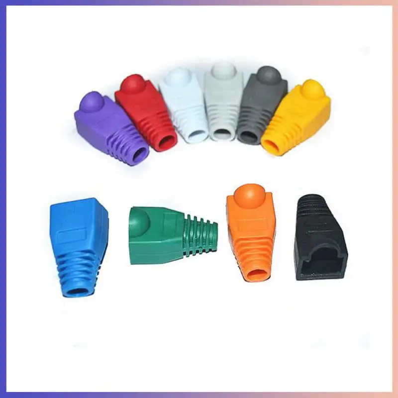 Tapa adaptadora para Cable de red Ethernet, conector RJ45 CAT6 CAT5e, tapas RJ45 Cat 5 CAT6, funda protectora multicolor, 100 piezas