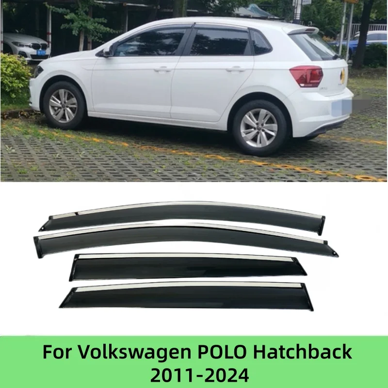 

Для VW Volkswagen Polo 2013 2014 2015 2016 2017 2018 2019-2024 аксессуары для стайлинга автомобилей, оконный козырек, дефлектор, защита от дождя