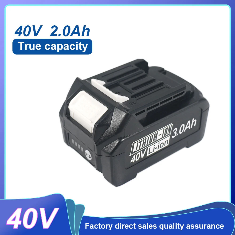 

Аккумулятор Li-ion 40В XGT 2000мАч 18650 для Makita, замена для BL4025 BL4040 BL4020 BL4050, для беспроводных электроинструментов
