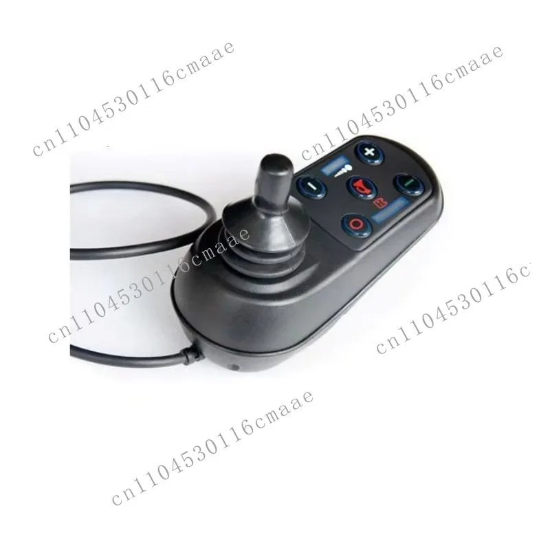 Electric wheelchair joystick controller for brushless motor with manual brake release handle