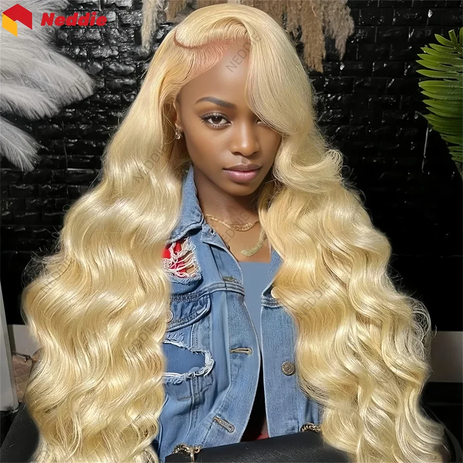 

new Choice 613 Body Wave 13x6 Long Lace Frontal Wig Neddie Preplucked Front Human Hair Cheap Wigs For Women On Sale Clearance