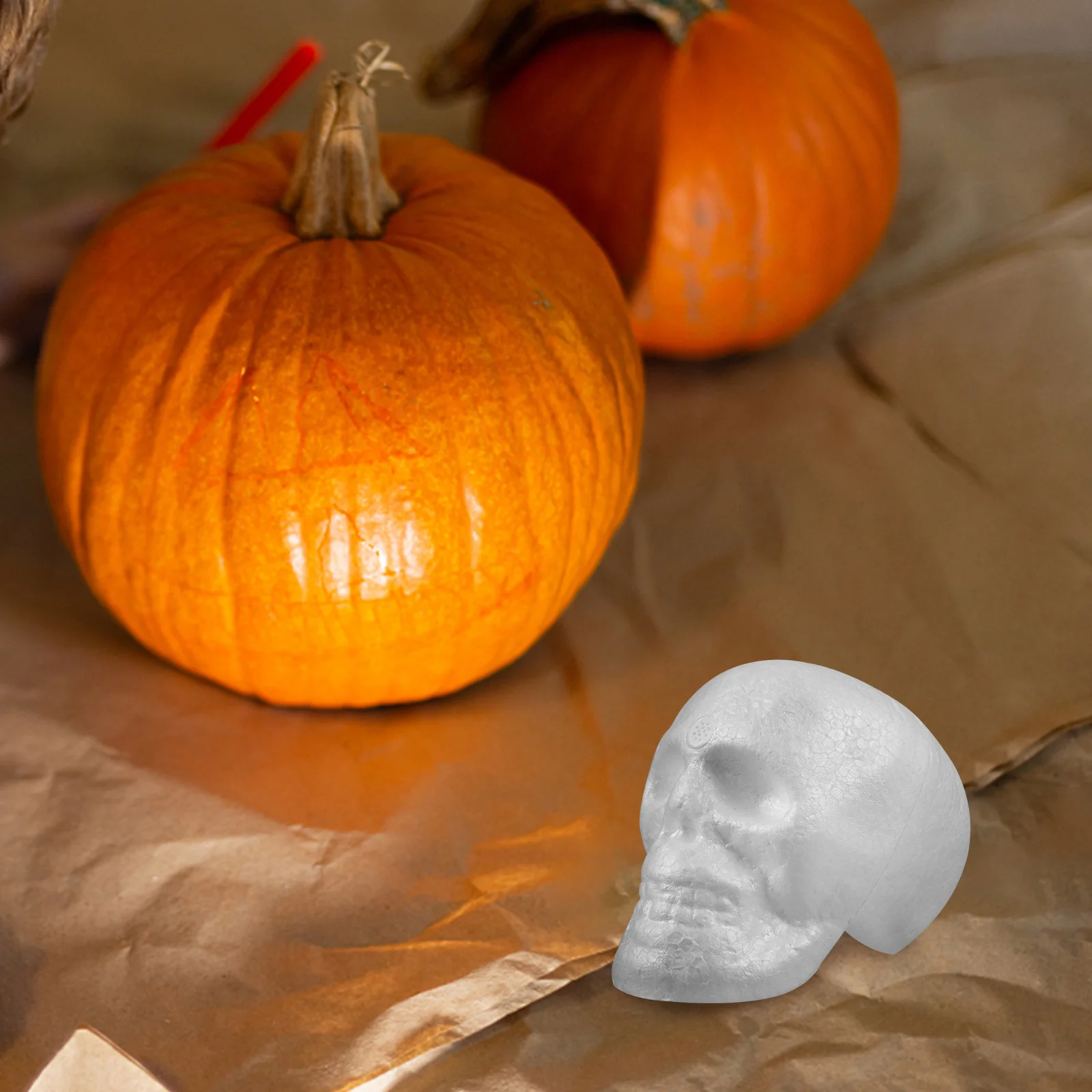 

10Pcs DIY Skull Balls White Embryos Graffiti Handicrafts Preschool Education Tools Children Gifts 9cm DIY Skull Supplies