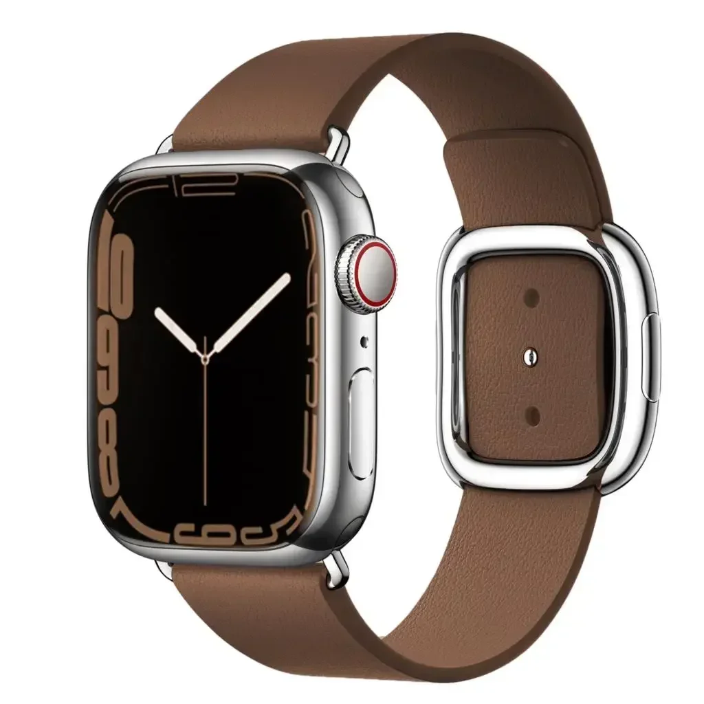 Modern buckle strap For Apple Watch band 45mm 41mmm 42/38 44mm/40mm Leather bracelet iwatch series 9 8 5 4 3 6 SE 7 ultra 2 49mm