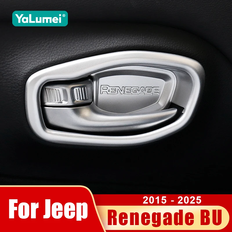 

For Jeep Renegade BU 2015 2016 2017 2018 2019 2020 2021 2022 2023 2024 2025 Car Inner Door Handle Bowl Frame Cover Accessories