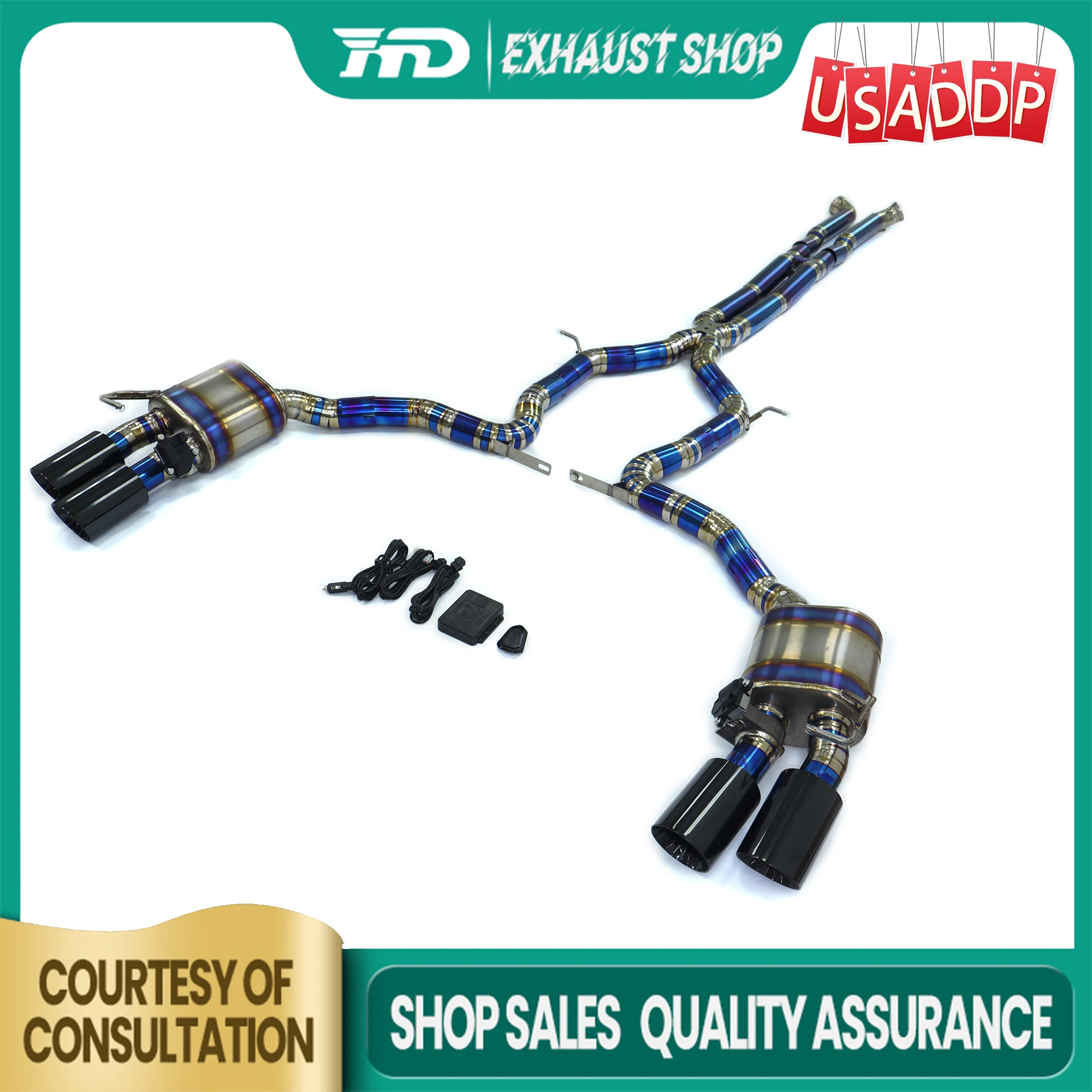 

HMD Catback for Bentley Continental GT V8 4.0T 2022+ Electronic valves High performance Muffer Exhaust system Ti