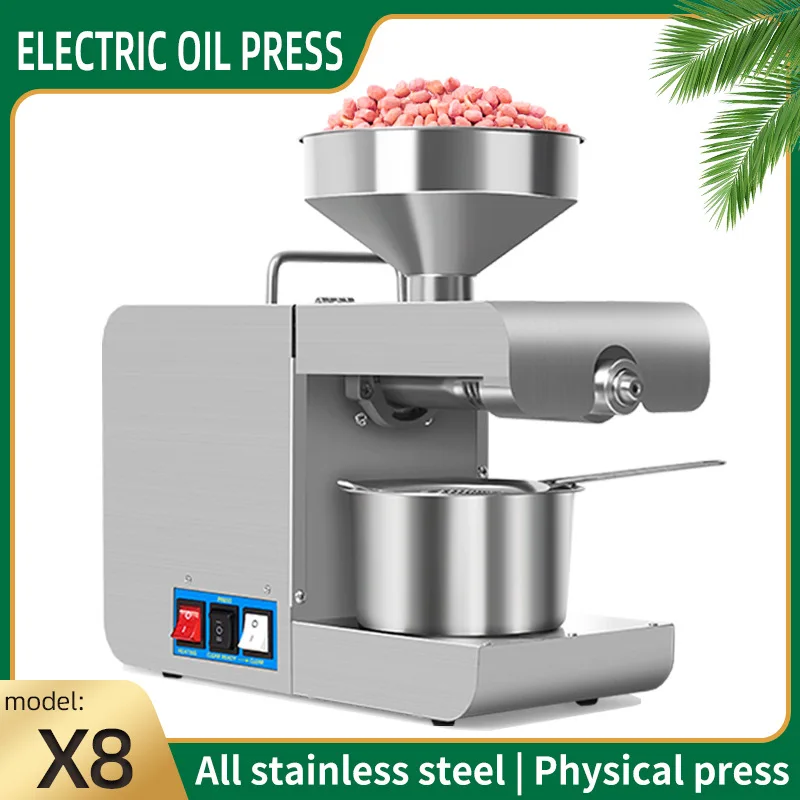 New Design Desktop Small Sunflower Seed Oil Press for Family Restaurant Use Presses Walnut Palm Coconut Oil Core Component Motor