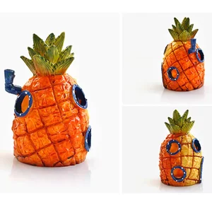 Bản vẽ hoạt hình Dứa Trang trí hồ cá, Phụ kiện Cá Cá, Thú cưng Octopus Crab Castle và Shrymp Shelter 8 Trang trí bán hàng chính Aquario Betta - 1