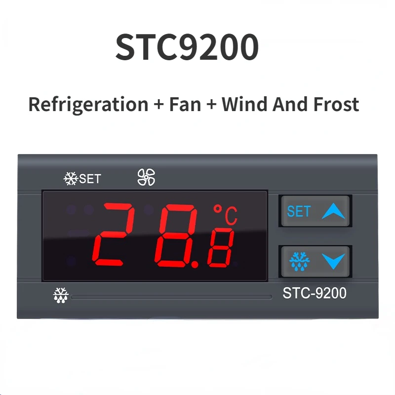 

STC-9200 12V 24V 110-220V Temperature Controller With Refrigeration Defrost Fan Alarm Function And Two Sensor Instrument Tool