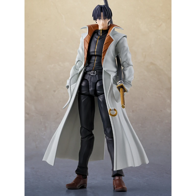 Original In Stock Bandai S.H.Figuarts SHF Shinomori Aoshi Rurouni Kenshin Anime Action Figure Toy Gift Model Collection Hobby