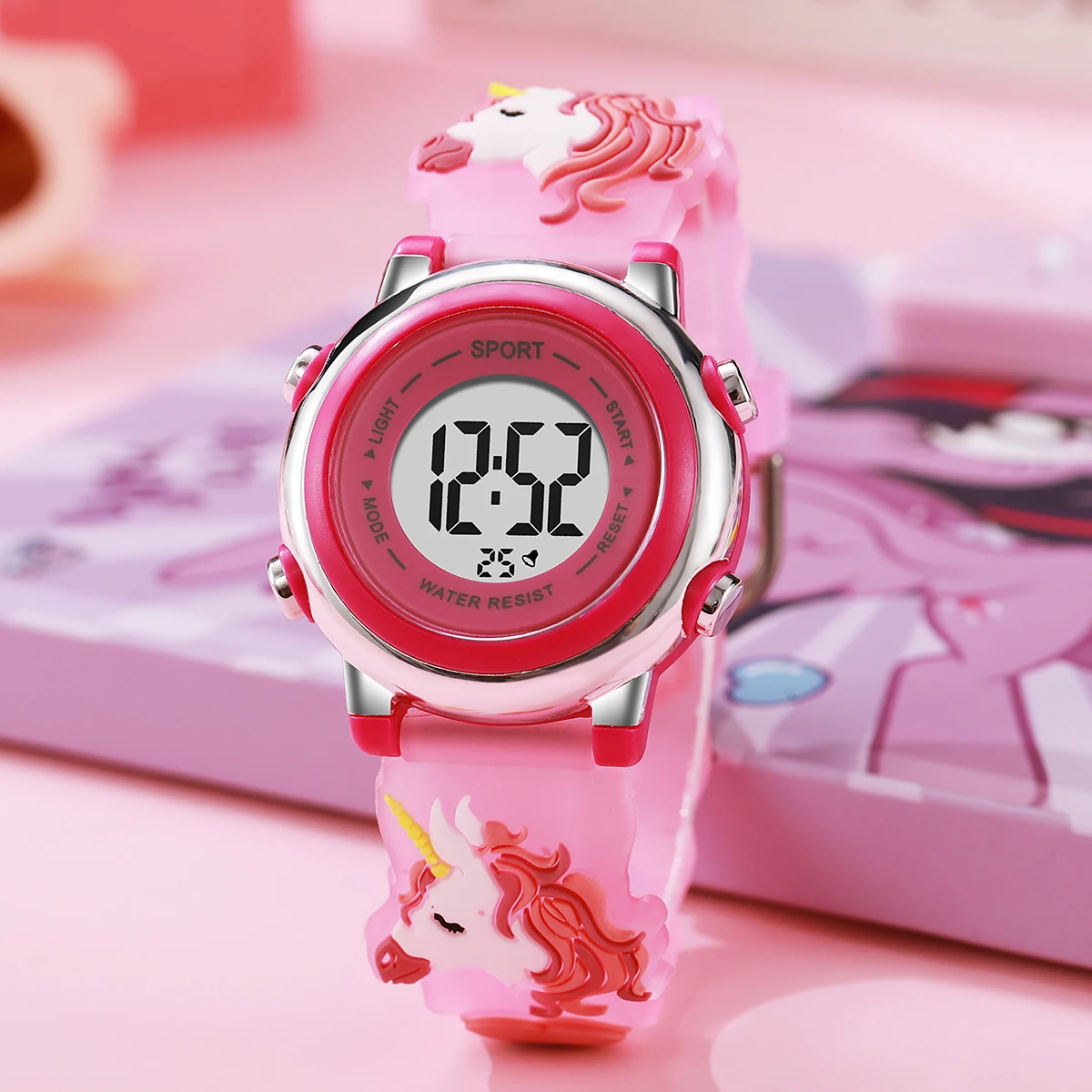 جديد لطيف الكرتون يونيكورن 3D سيليكون هدية ووتش الساعات الإلكترونية لعيد الميلاد هدية عيد الهالوين #4