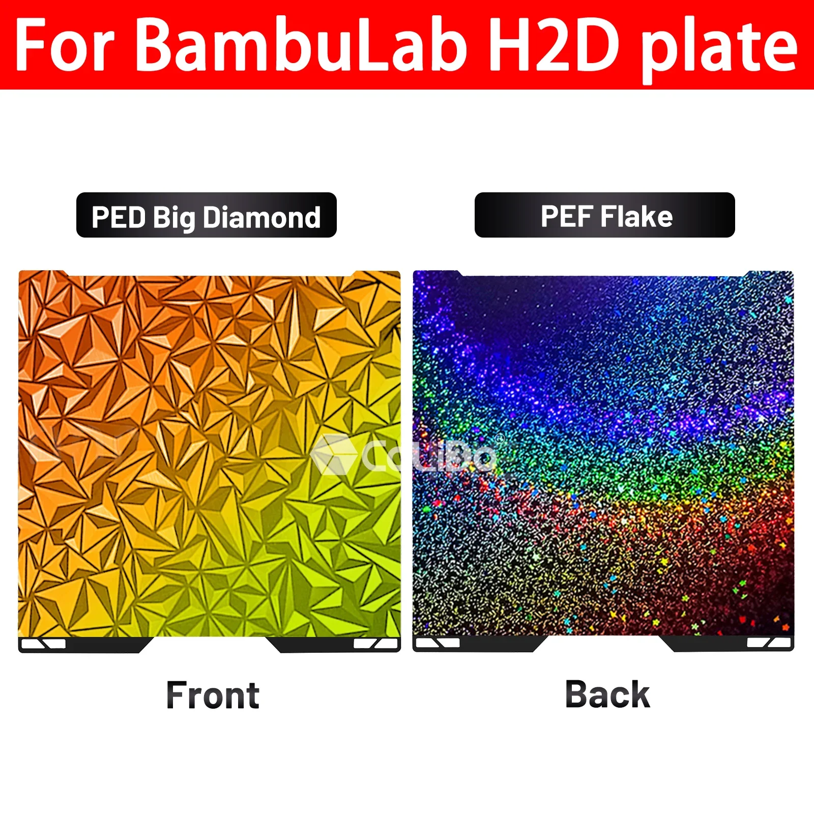 

For Bambu Lab H2D Build Plate Double-sided Printing Smooth peo pet 350x320mm Heated Bed For bambulab h2d 3D Printer heatbed