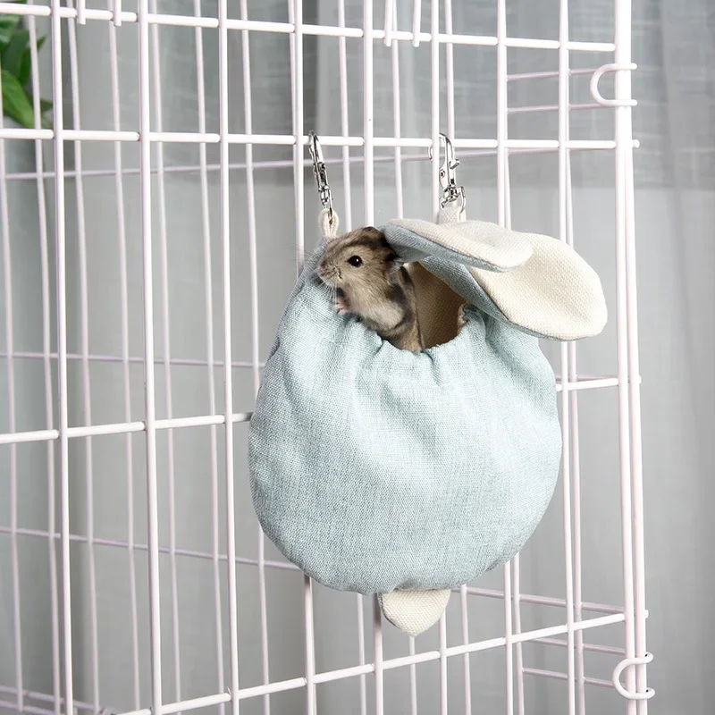 Small Pets Sleeping Bag Hamster Hammock Sugar Gliders Rat Nest Cage Hanging Bed Small Animal Housing Pocket Bed Swing Cage Toy