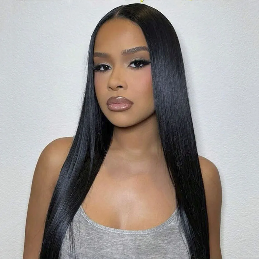 

200% Full Straight Lace Front Wig Human Hair Wigs Transparent 13x4 Lace Frontal Wig For Women Bone Straight Brazilian Human Hair