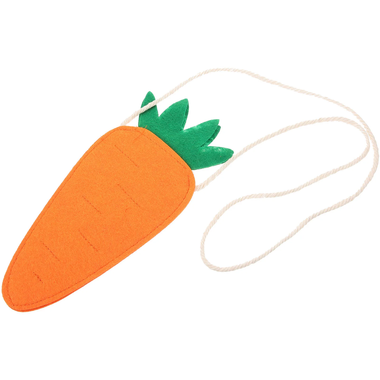 

Cute Small Carrot Storage Bag for Kids Girls Easter Decorations Photo Prop Cosplay Party Lightweight Durable Carrot Storage Bag