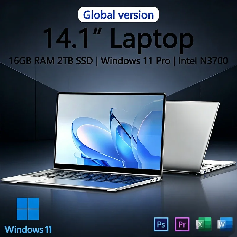 2026 New 14.1 Inch Ultra Thin Laptop Intel 4405U Win11 16GB DDR4 RAM 2TB SSD Portable Business Notebook PC view 2