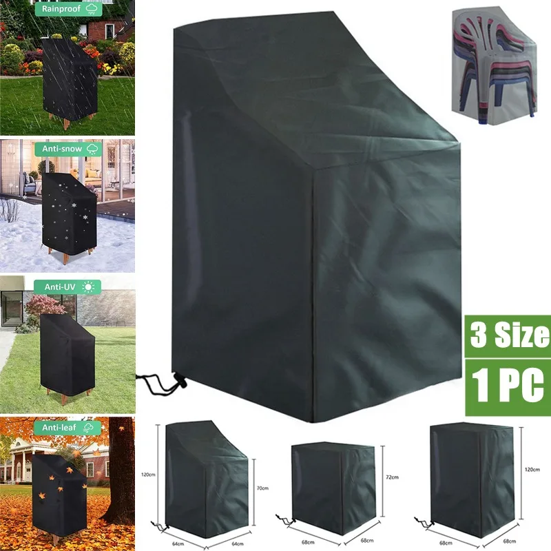 

Chair Sofa Stacked Chair Dust Cover Outdoor Garden Patio Furniture Protector Cover Waterproof Dustproof Chair Cover Rain Cover