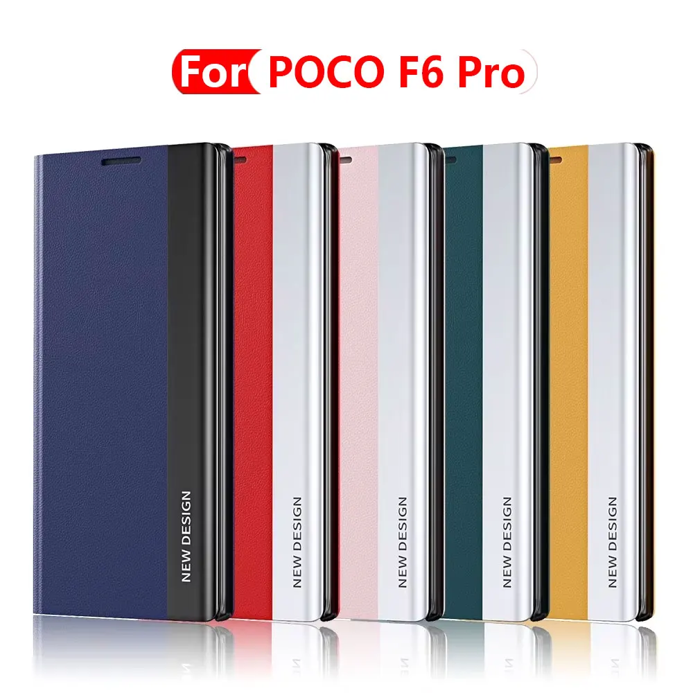 Luxury Flip Leather Phone Case For Xiaomi Poco F6 X6 X5 F5 X3 Pro Shockproof Hard Book Cover For POCO M5 M4 M3 M6 Pro 4G Funda