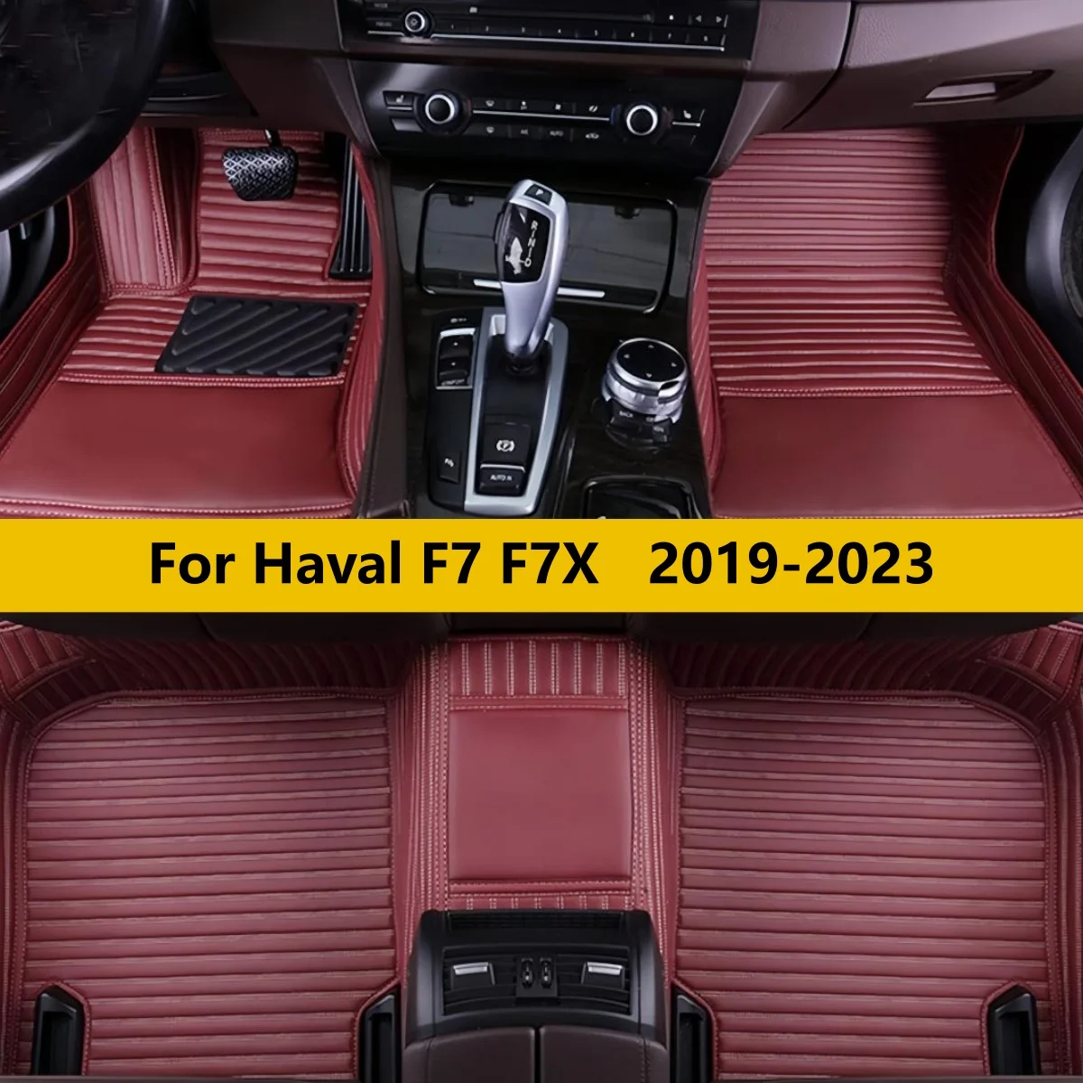 

Автомобильные коврики на заказ для Haval F7 F7X 2019-2023: полный комплект из кожи, аксессуары для авто, коврики для ног