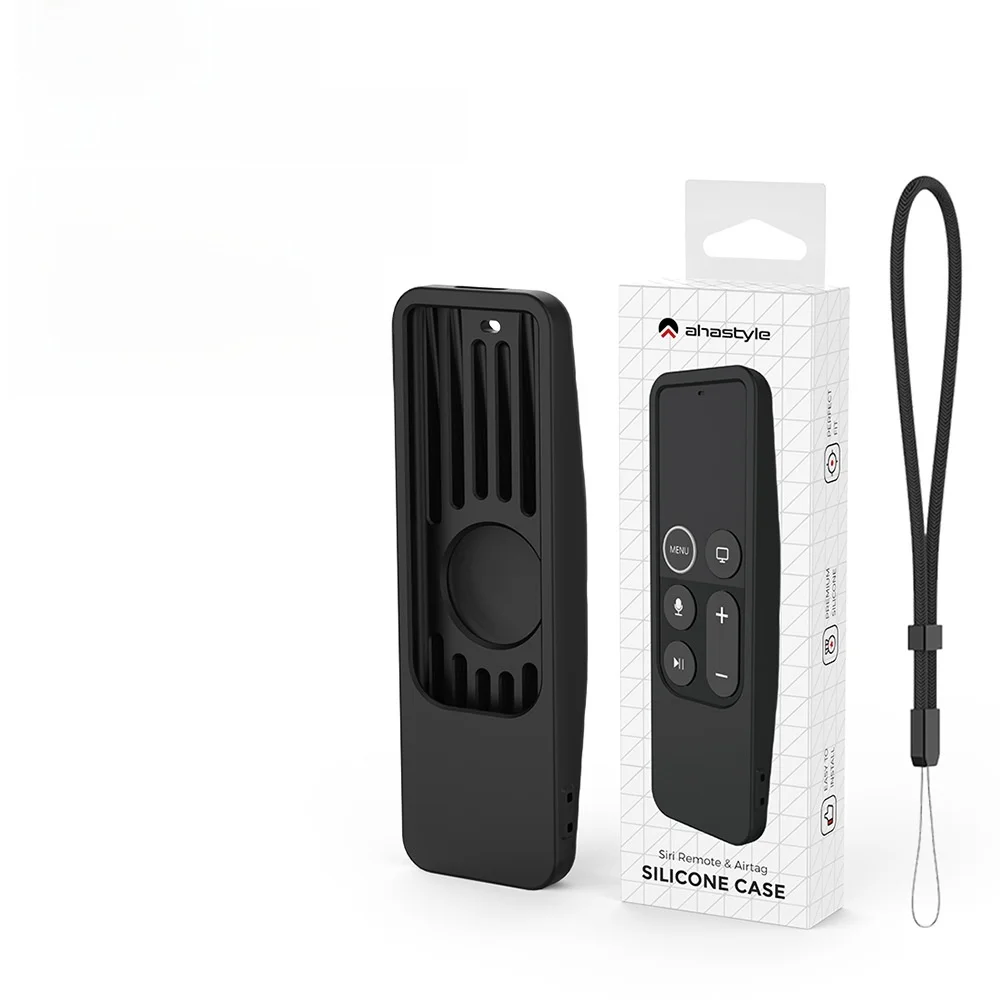 

Silicone Protective Case for TV Remote Control with AirTag Slot Dual Protection Two-In-One Loss Prevention Storage Cover