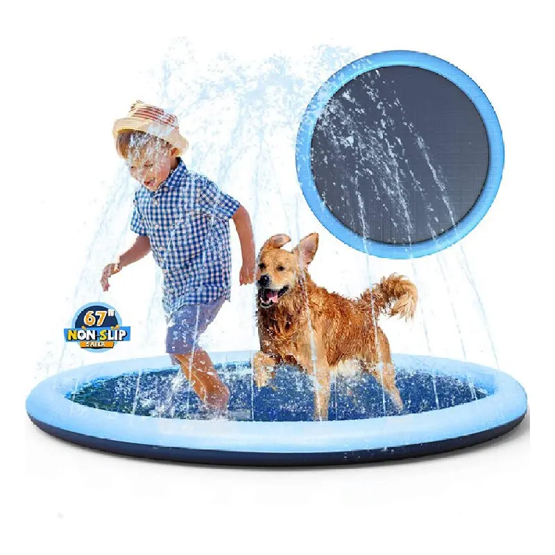 

Thickened Anti-slip Children's Dog Splash Mat Toddler Pool Waterproof Summer Outdoor Water Toy for Kids And Pets