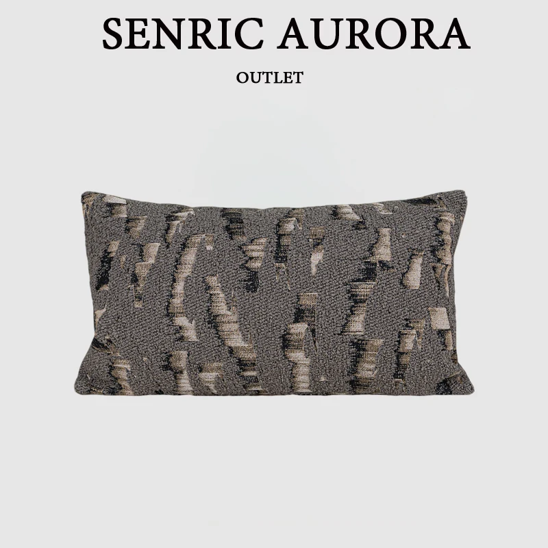 

Дизайнерская роскошная наволочка 45x45 30x50 см, геометрический серый узор, для дома, отеля, кровати, гостиной, дивана