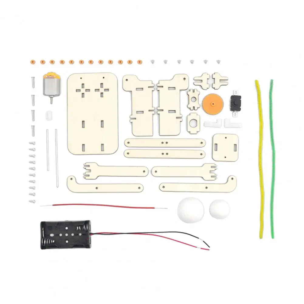 Robot de juguete científico para niños, juguete creativo para pensar, resistente al desgaste, Kits de madera para correr, para educación