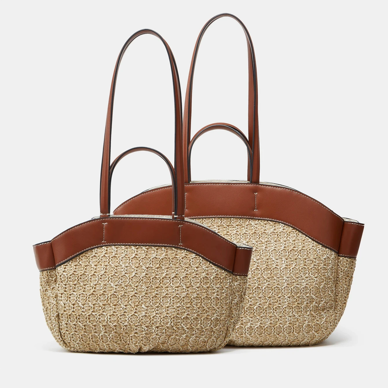 

Women Straw Tote Bags Versatile Handmade Woven Shoulder Bag for Vacation Travel Top Handle Satchel Handbag Purse 2 Sizes