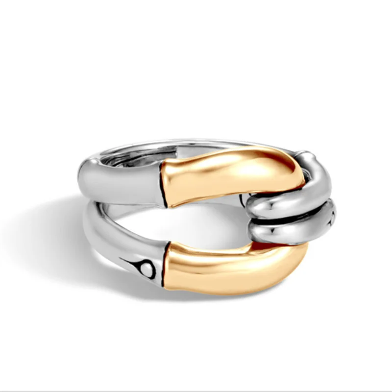 Delicate Women Fashion Gold Silver Color Simple Geometry Rings for Women Wedding Engagement Jewelry