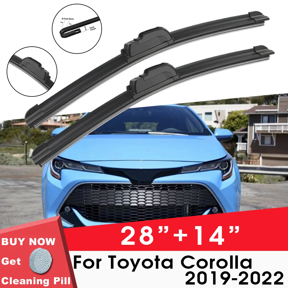 Car Blade Front Window Windshield Rubber Silicon Gel Refill Wiper For Toyota Corolla 2019-2022 28