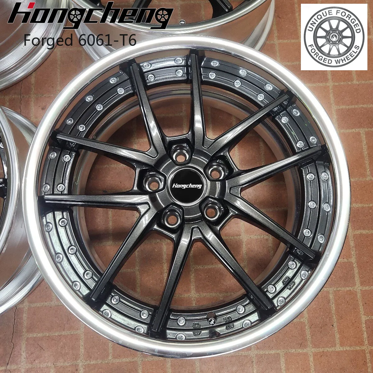 

26 Style Custom Deep Lip Two Piece Wheels 18-24 Inch Dark Gunmetal Forged Deep Concave Sport Car Rims