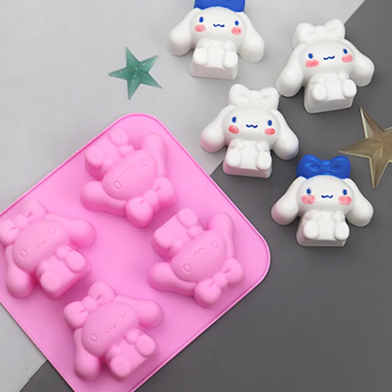 

Sanrio Kawaii Cinnamoroll Mold Children's Cartoon Kitchen DIY Baking Handmade Bread Cake Silicone Mold Chocolate Decorative Mold