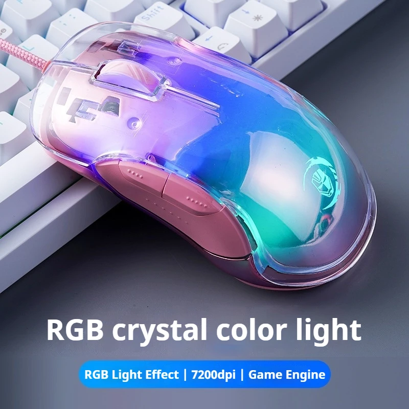 Wired Silent Mouse Rgb Lighting Effect Fast Charging Plug Play Compatible Various Systems Suitable Officse Home Gaming Playerss