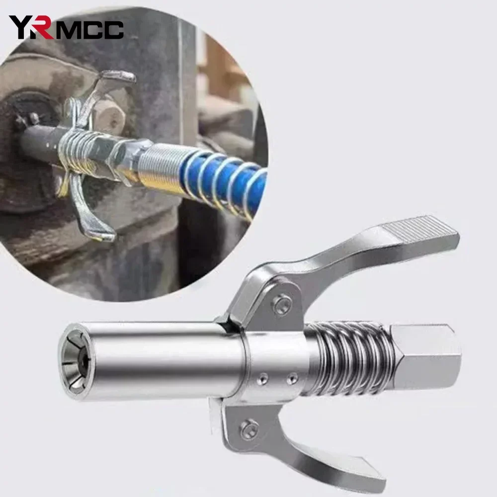 Grease Gun Coupler 10000 PSI NPTI/8 Oil Pump Quick Release Grease Tip Grease Nozzle Car Syringe Lubricant Oilling Tool Gun Hose