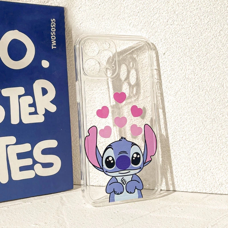 Disney Stitch Funda de teléfono Silicone phone case For iPhone 14 13 12 mini 11 pro xs max X XR 5 6 7 PLUS Couple Gift