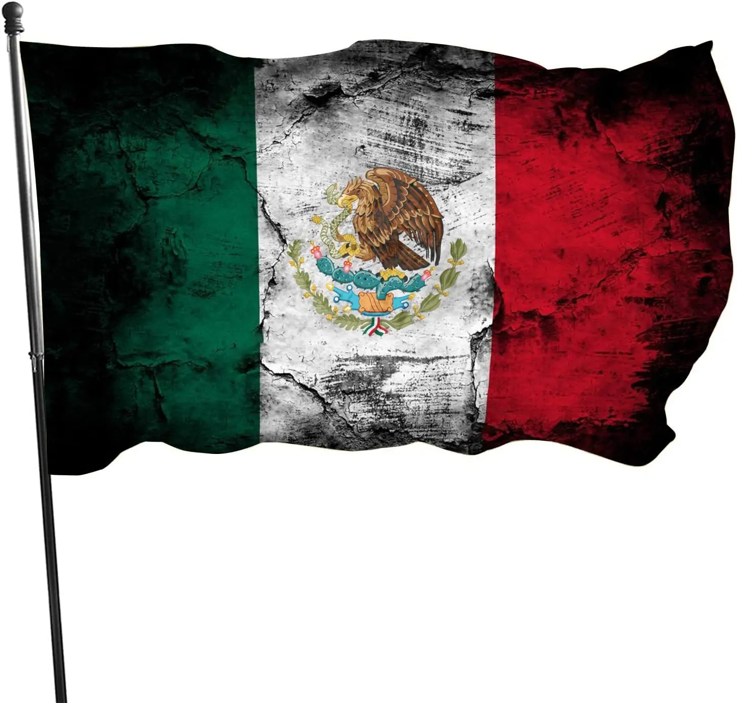 Bandera de la Amistad americana de México Vintage, bandera de EE. UU. mexicana al aire libre, bandera de jardín, decoración exterior, caseta de latón para adultos